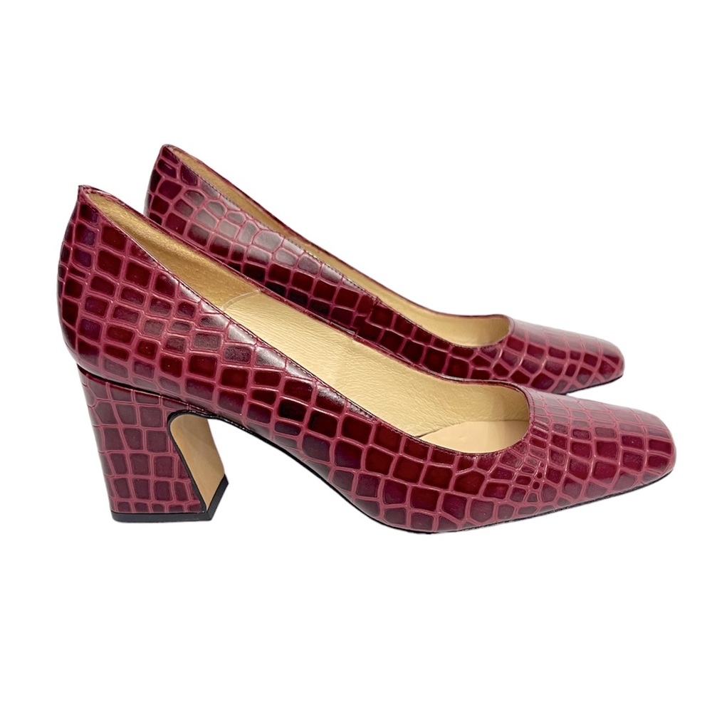 Intentionally Blank Croc Red block heels Shoes Size EUR 40